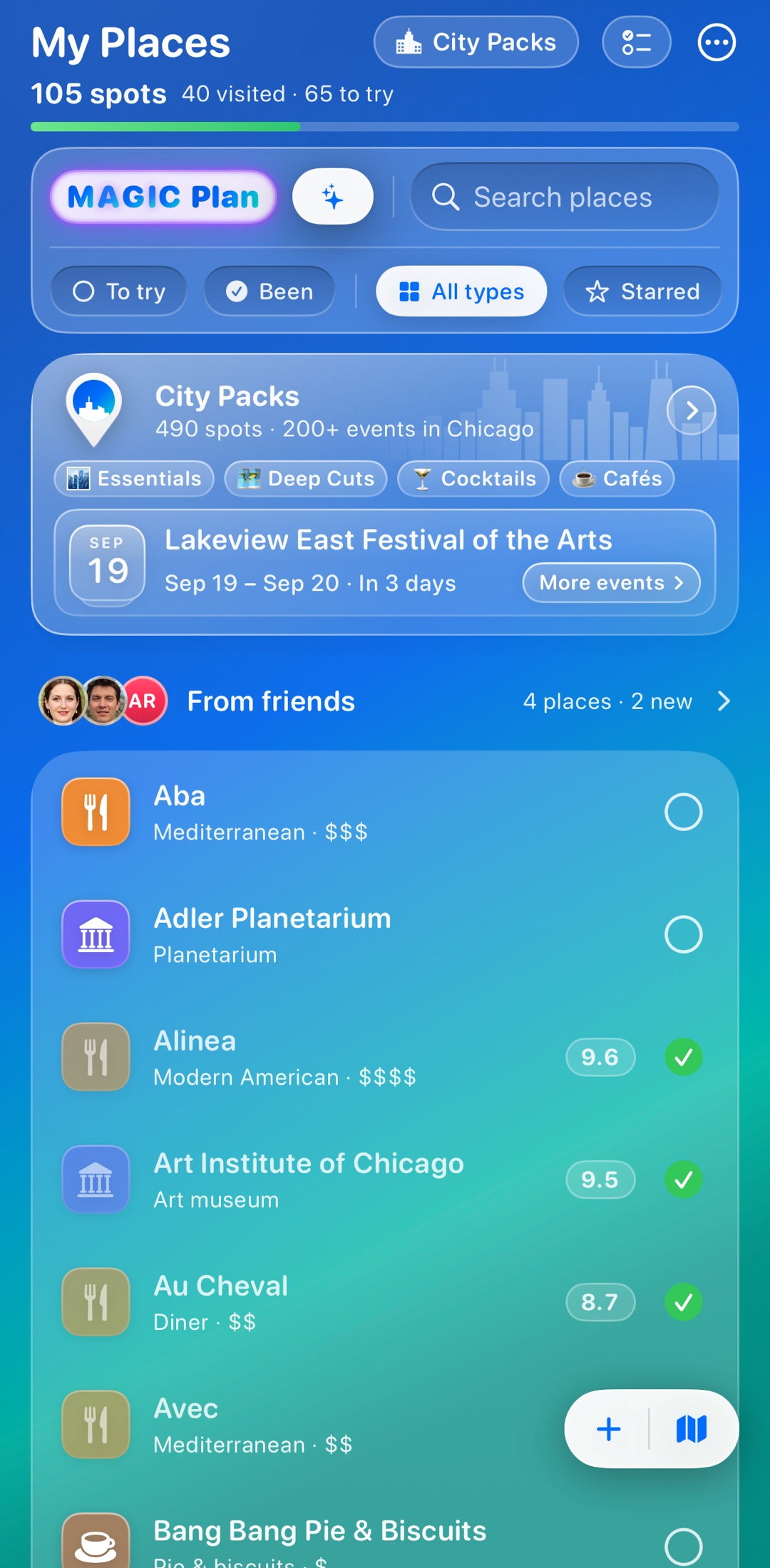 Every spot you've been — and want to go